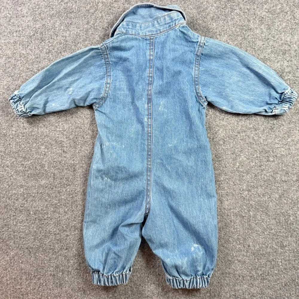 Miami Dolphins NFL Vintage Brandon Sportswear Denim Coverall Baby 6M Blue